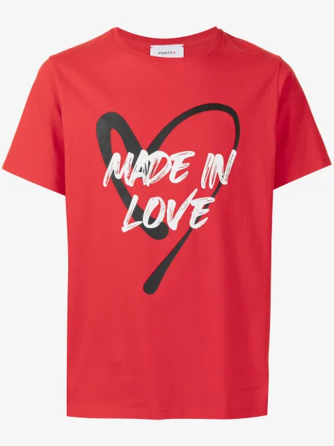 Ports V slogan-print short-sleeved T-shirt