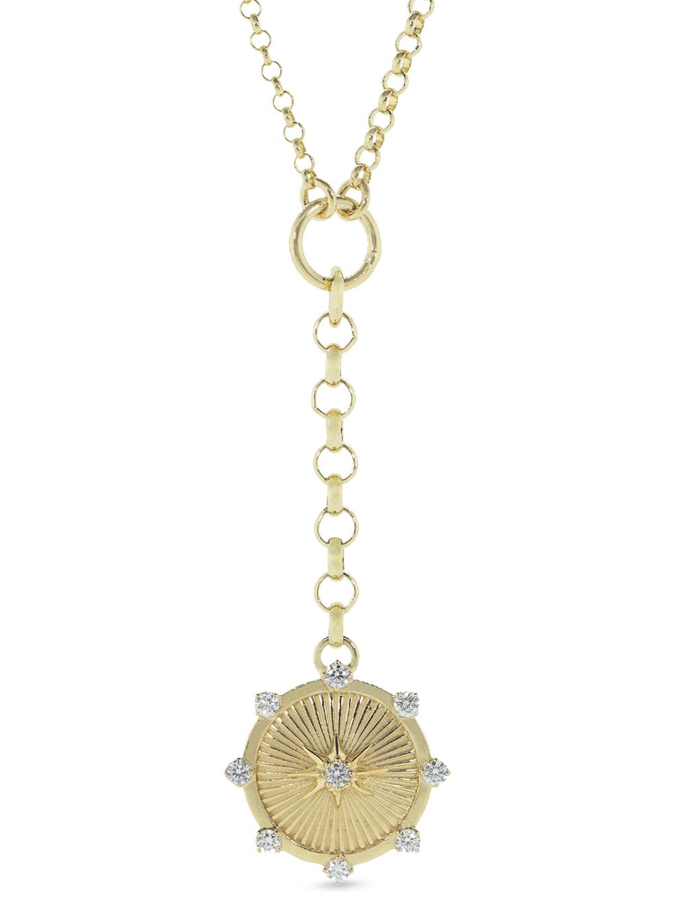 фото Foundrae 18kt yellow gold small spark belcher necklace