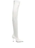 Proenza Schouler square-toe 110mm thigh-high boots - White