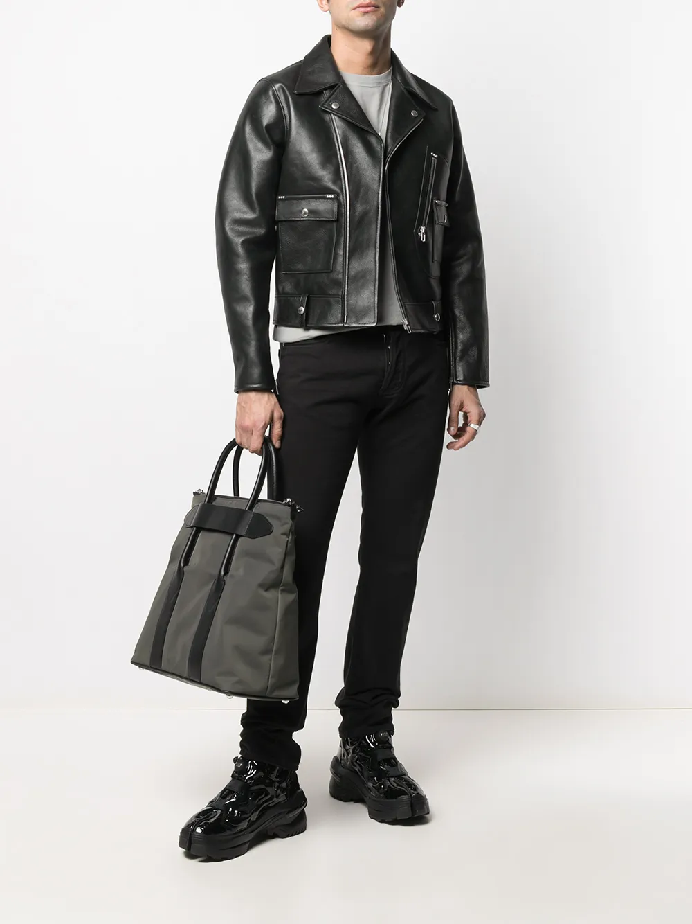 Image 2 of Maison Margiela stitch-motif tote bag