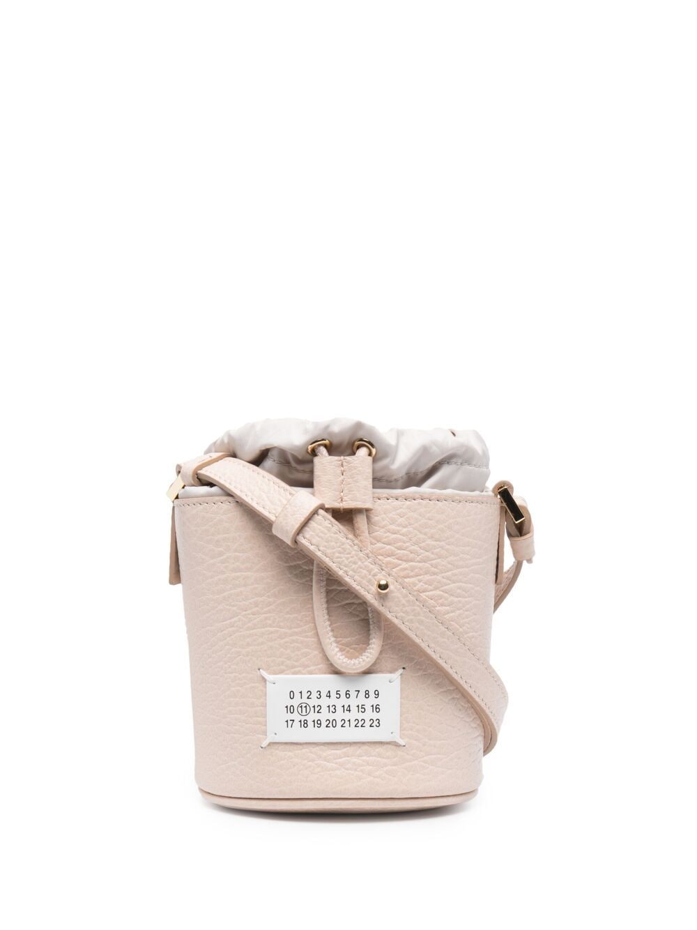 Maison Margiela Neutral 5ac Leather Mini Bucket Bag In Nude