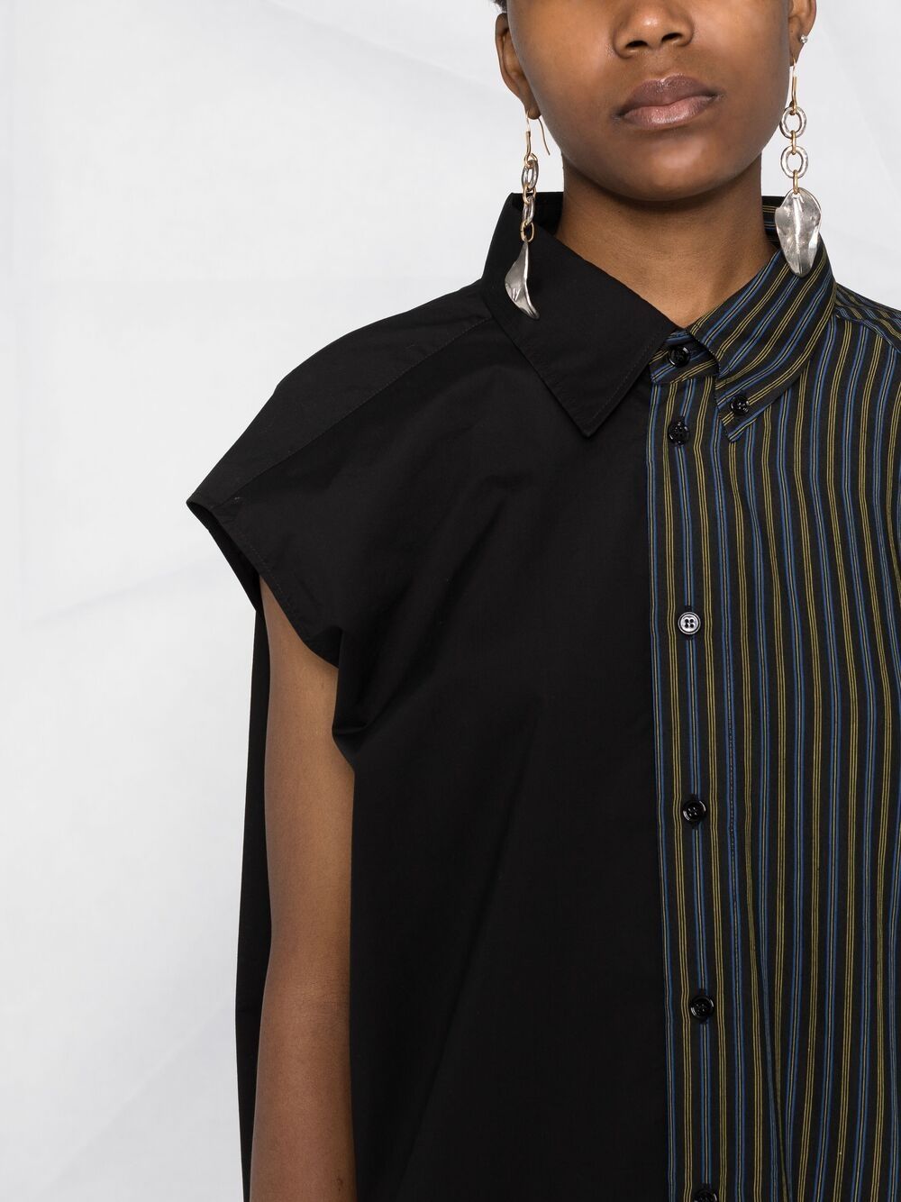 фото Mm6 maison margiela asymmetric draped shirt