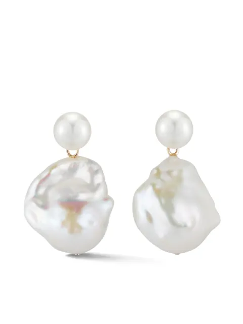 Mateo duality pearl drop earrings