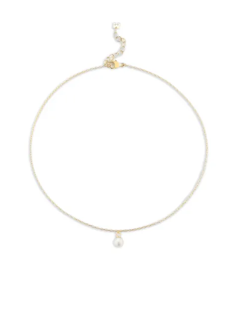 Mateo 14K yellow gold single pearl drop chain anklet