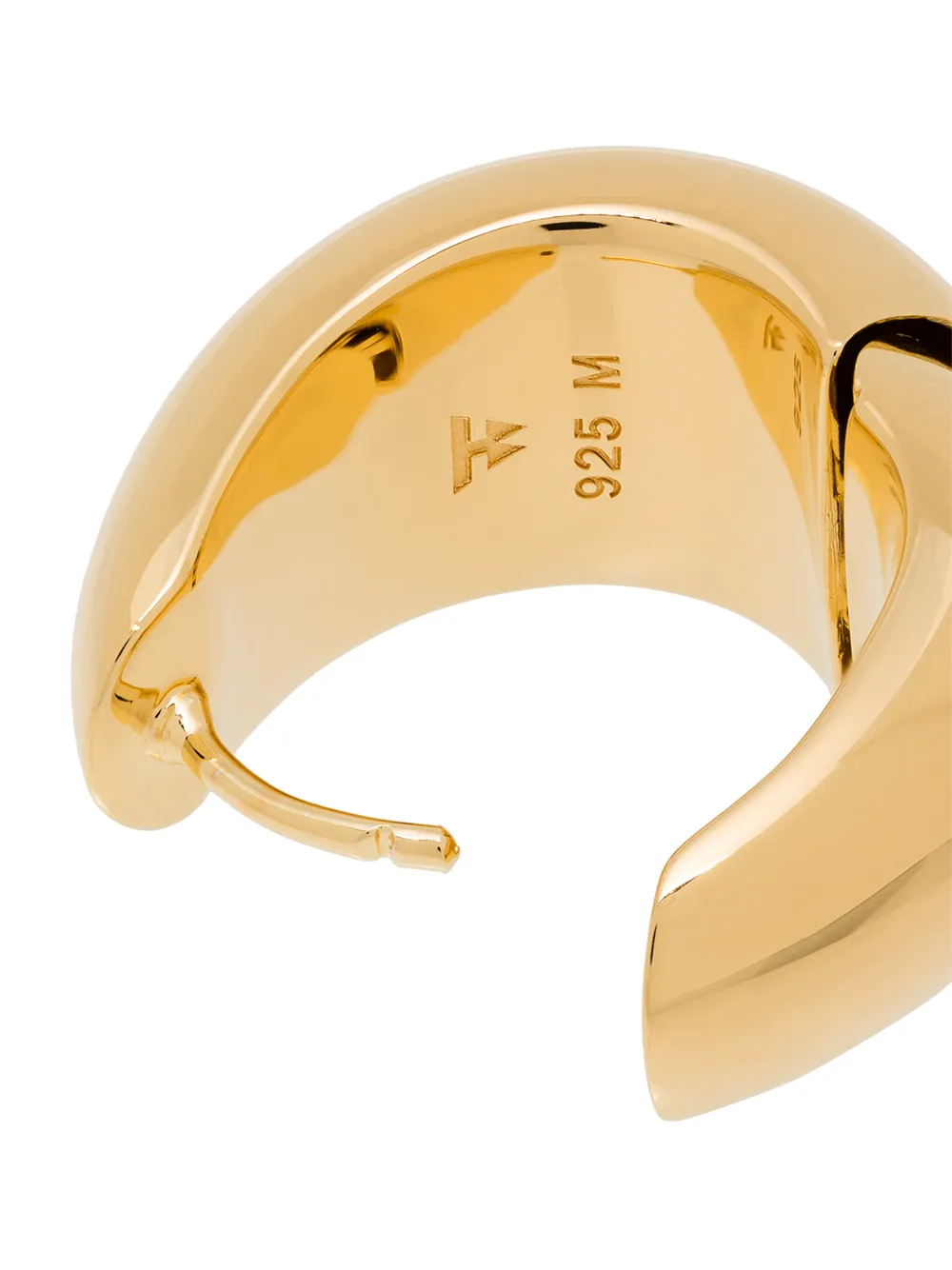 Shop Tom Wood Ice Medium Hoop Earrings In Gold