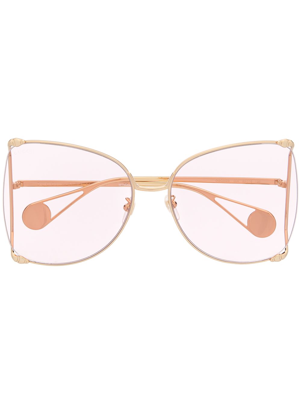 фото Gucci eyewear массивные солнцезащитные очки с искусственным жемчугом