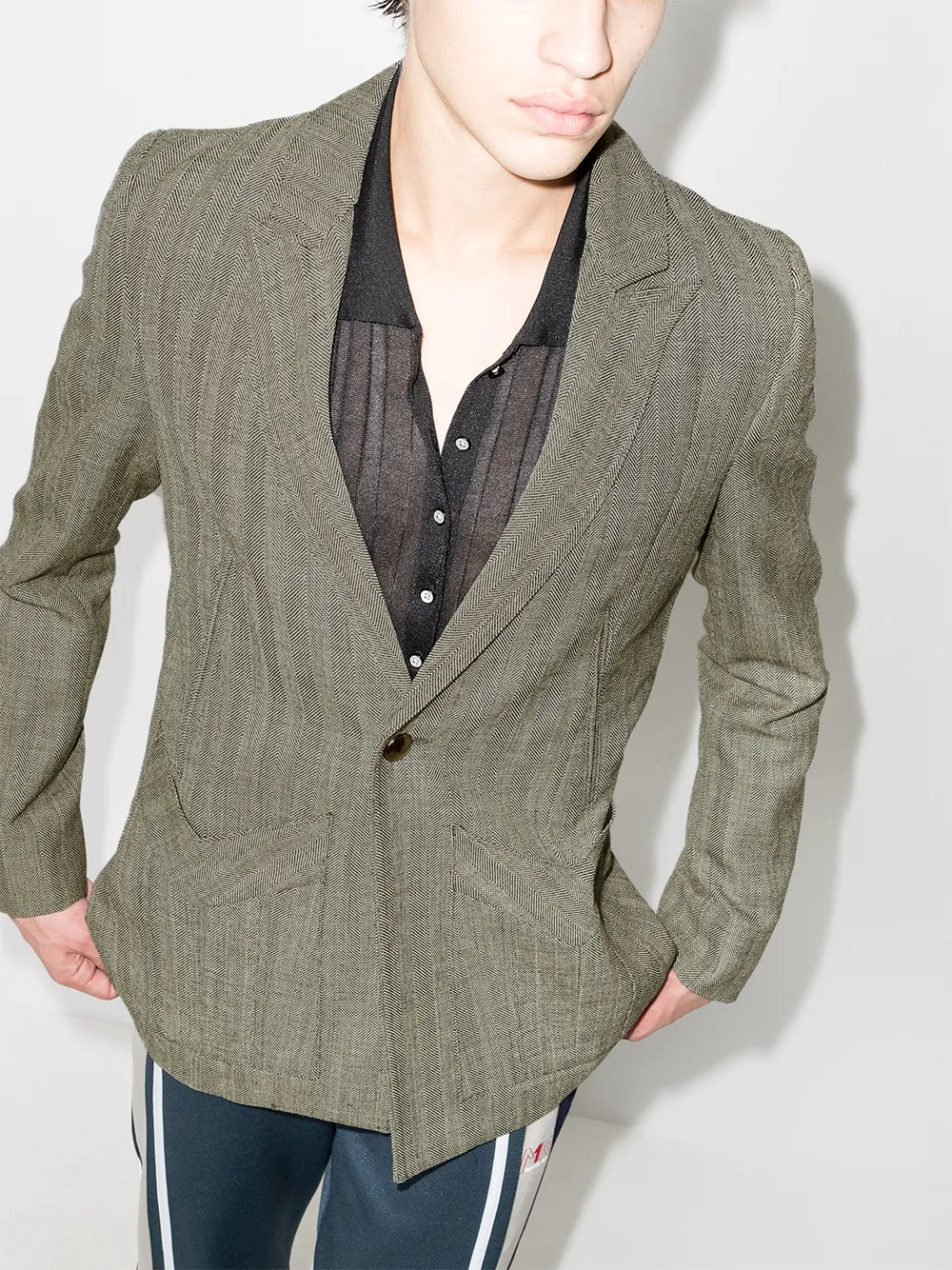 Image 2 of Stefan Cooke herringbone wool blazer