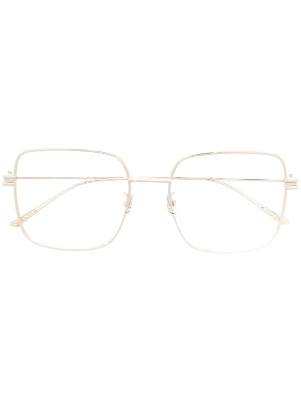 Bottega Veneta Eyewear Oversized Metal Square Glasses - Farfetch