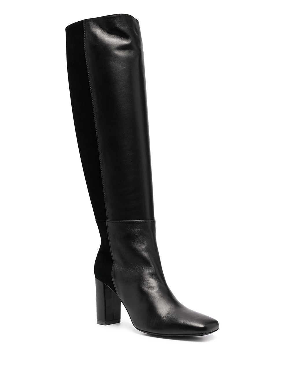 фото Paul warmer knee-high heeled leather boots