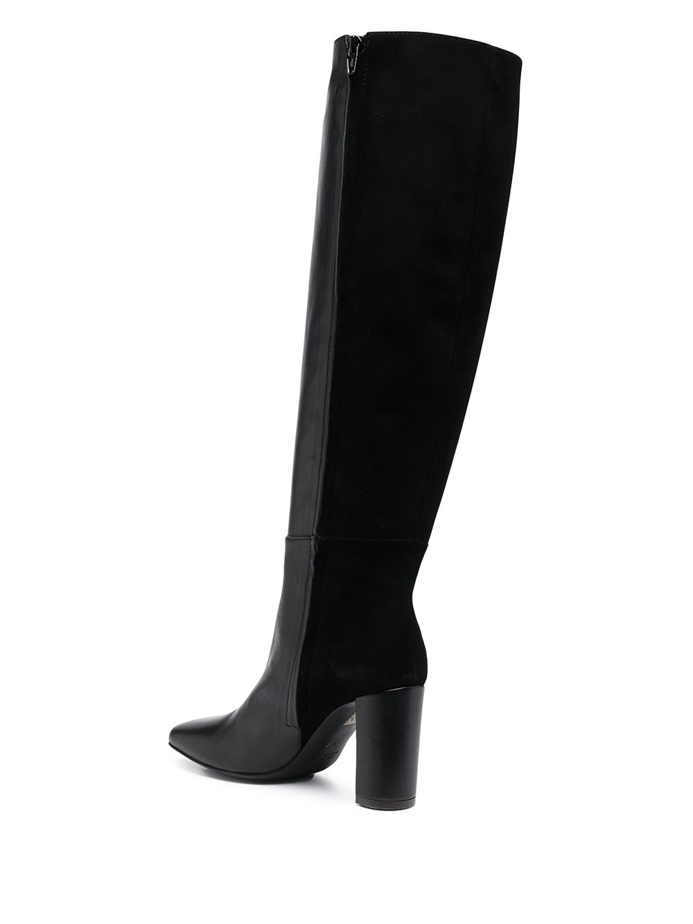 фото Paul warmer knee-high heeled leather boots