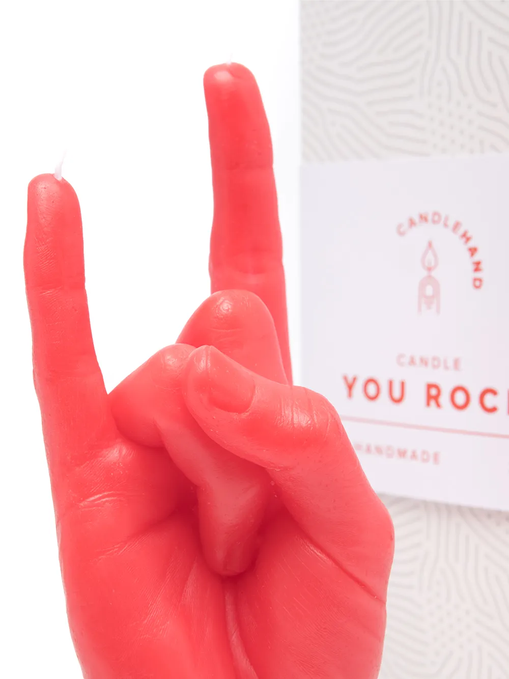 Candlehand Hand Gesture Candle You Rock In Red