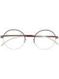 Mykita clear-lens round-frame glasses - Red