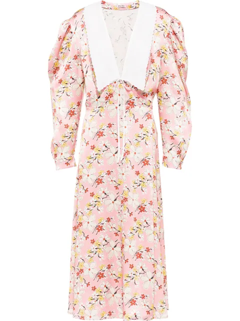 Miu Miu floral print sablé dress