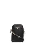 Michael Michael Kors leather shoulder bag with chain-link strap - Black