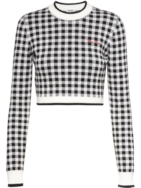 miu miu league plaid shirt