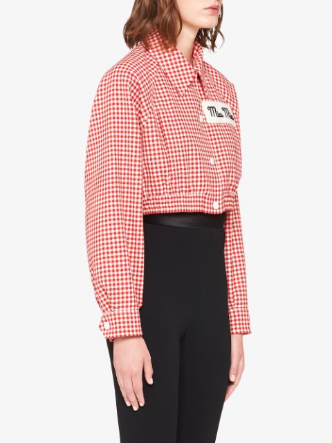 miu miu league plaid shirt