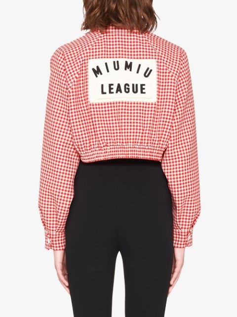 miu miu league plaid shirt