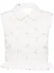 Image 1 of Miu Miu floral-embroidered sleeveless blouse