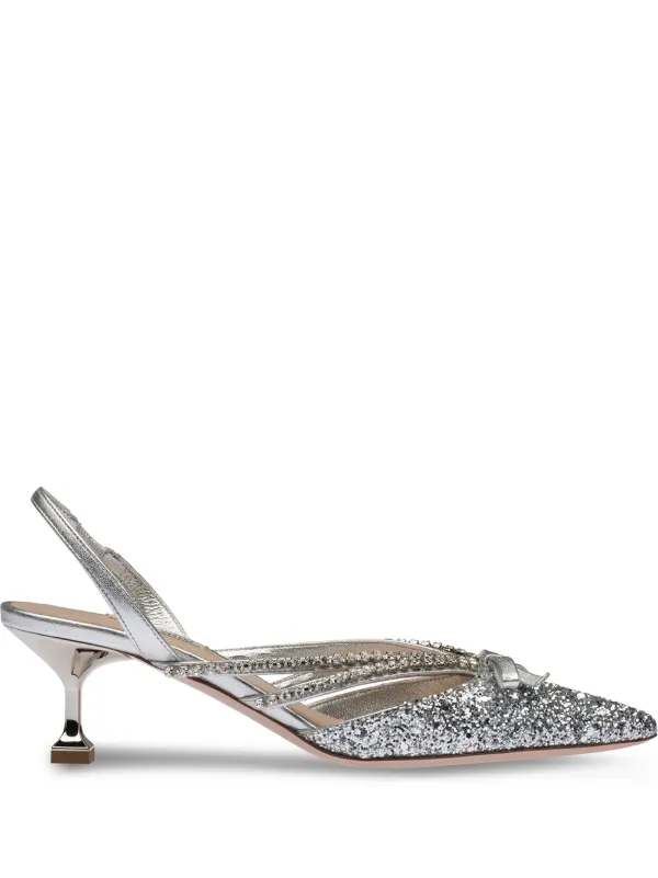miu miu glitter pumps