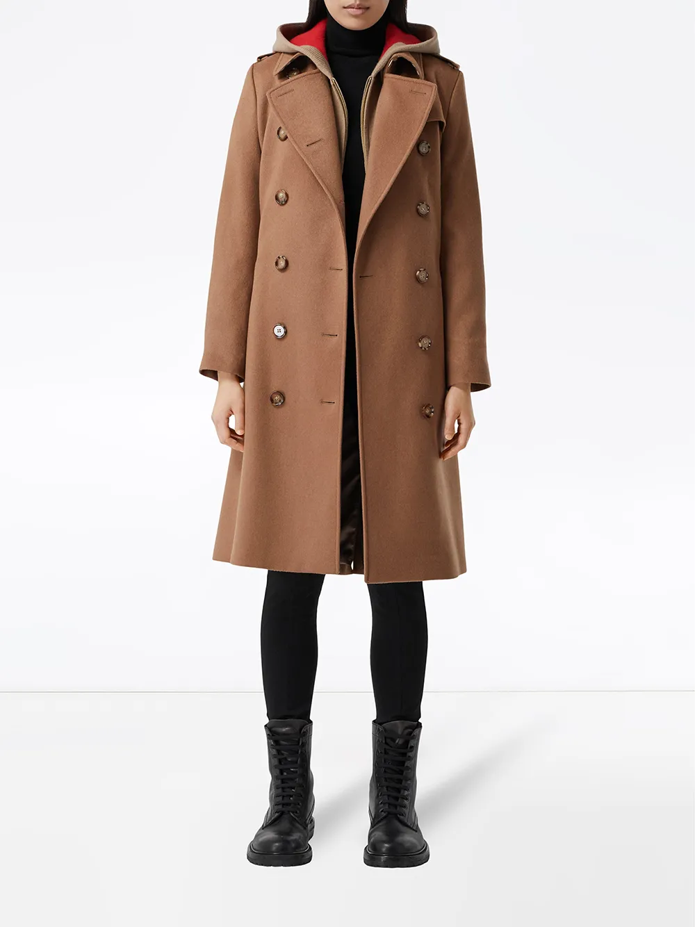 Shop Burberry cashmere trench coat with Express Delivery - FARFETCH