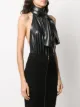 Saint Laurent wrap-tie halterneck bodysuit