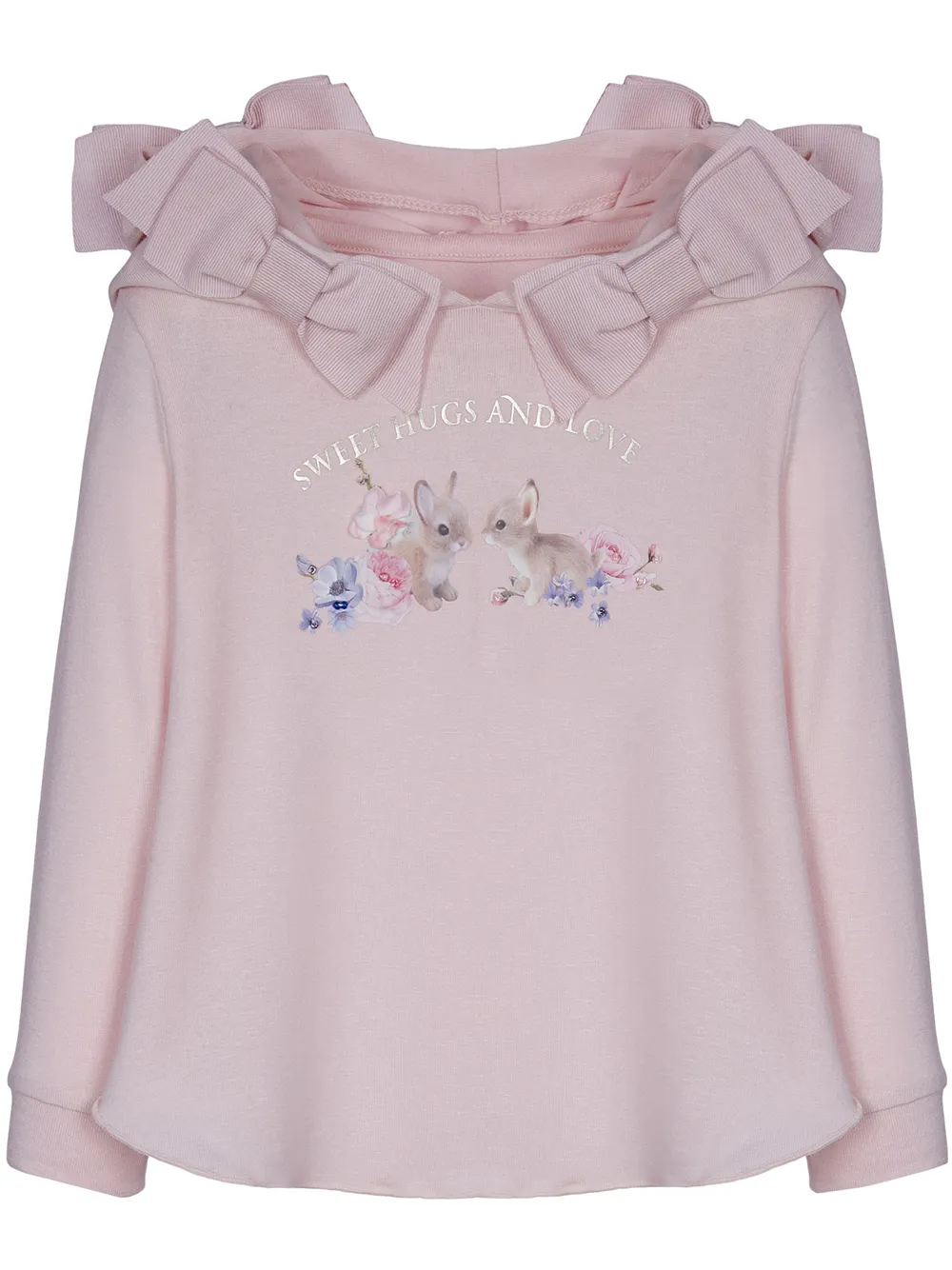 Image 1 of Lapin House bunny print long-sleeved hoodie