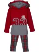 Image 1 of Lapin House layered check print two-piece set