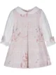 Image 1 of Lapin House panelled check logo print dress
