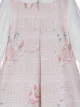 Lapin House panelled check logo print dress