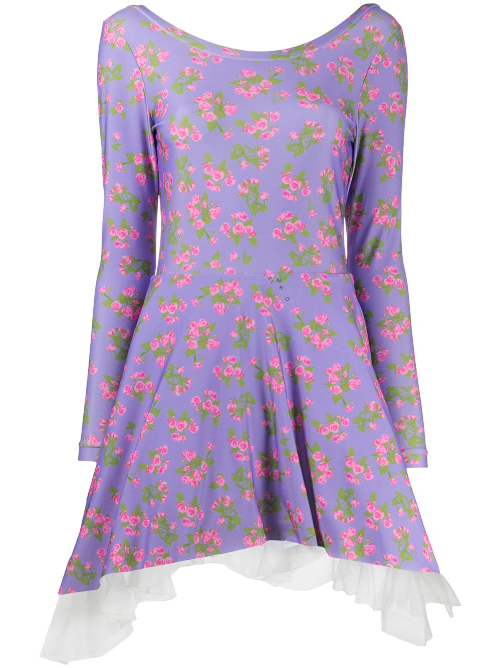 

Natasha Zinko floral print flared hem dress - Purple