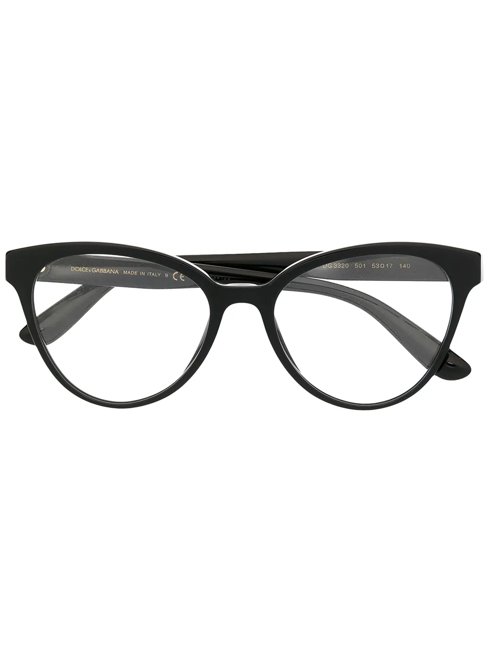 

Dolce & Gabbana Eyewear lentes con armazón cat eye - Negro