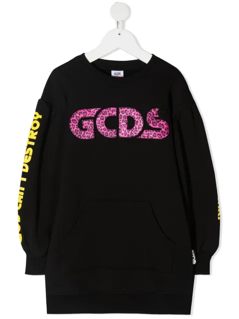 Gcds Kids سويت شيرت بزينة شعار الماركة