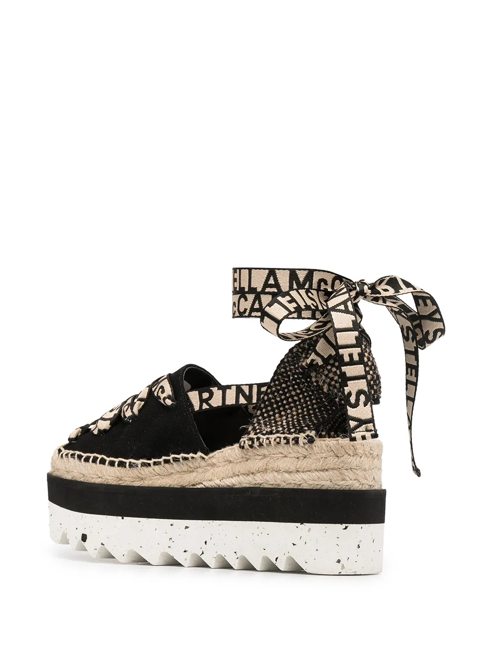 Shop Stella Mccartney Gaia Platform Espadrilles In Black