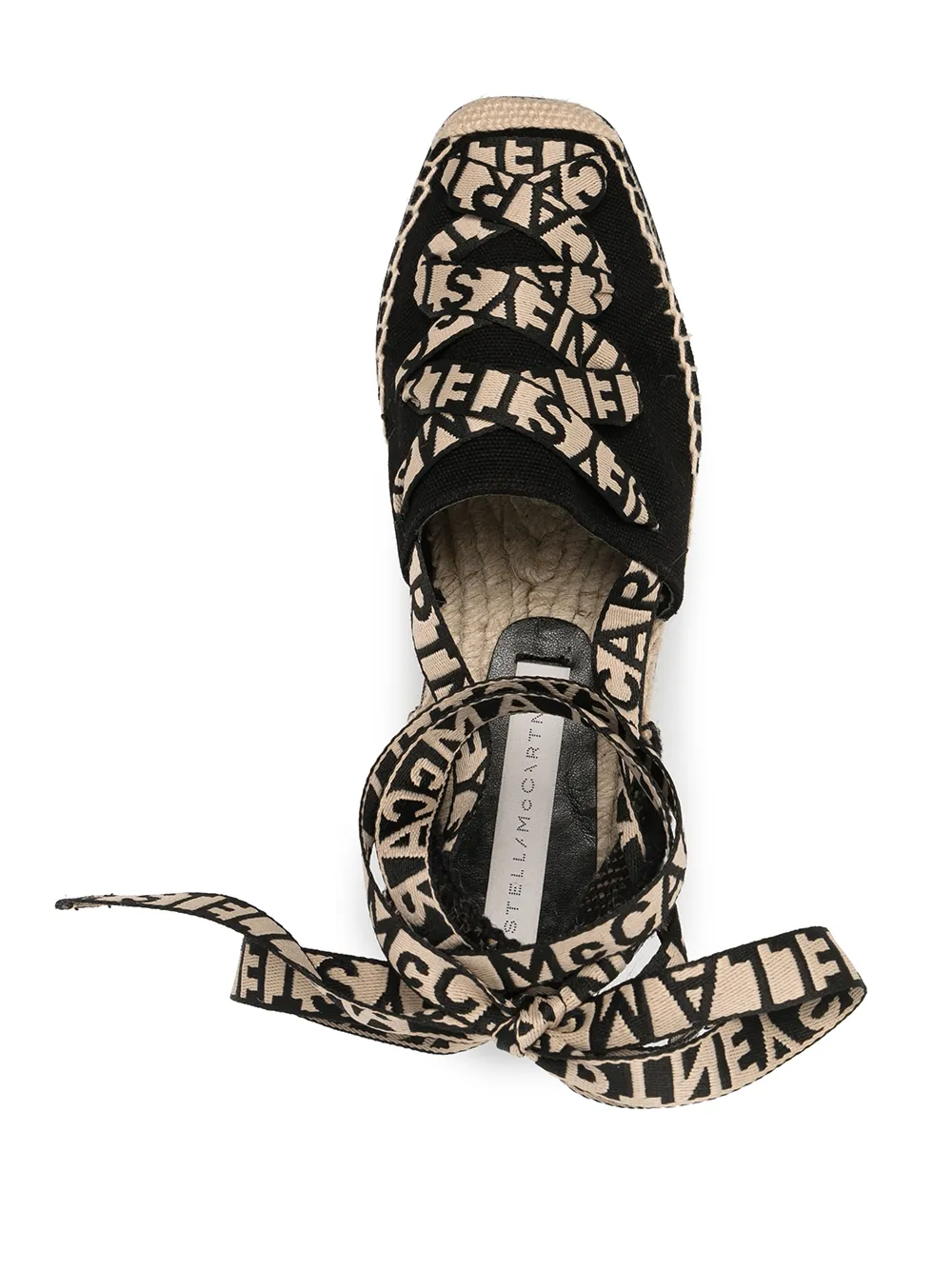 Shop Stella Mccartney Gaia Platform Espadrilles In Black