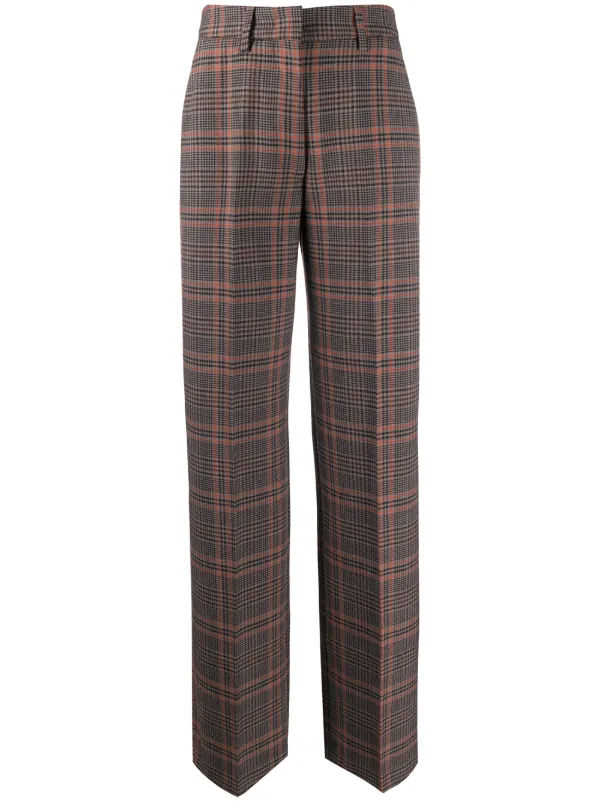 high waisted tweed trousers