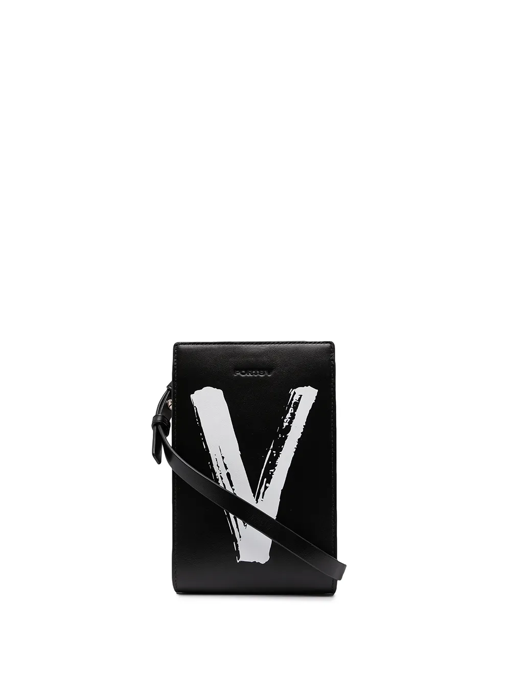 Ports V Logo-print Leather Bag In Black