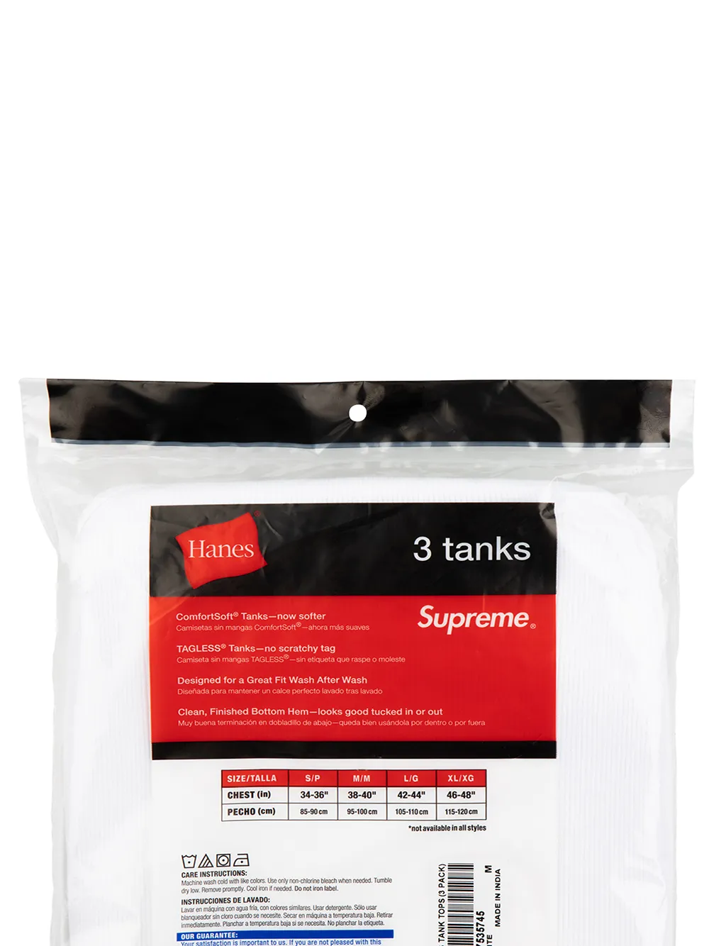 Supreme Hanes Tagless Tanks White (3 Pack) - White Tank Top