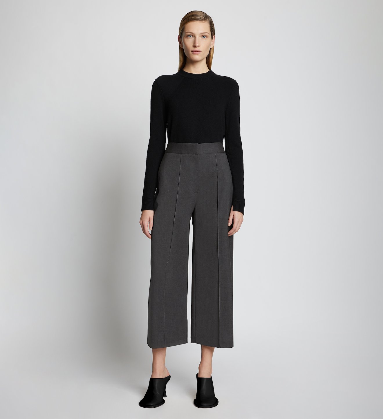 Upcycled Wool Culottes in grey | Proenza Schouler