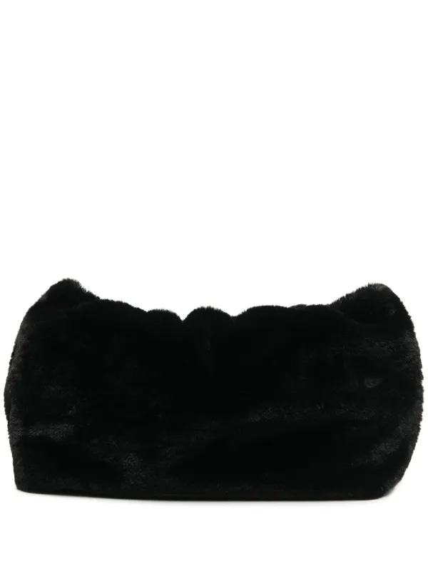 black fur clutch