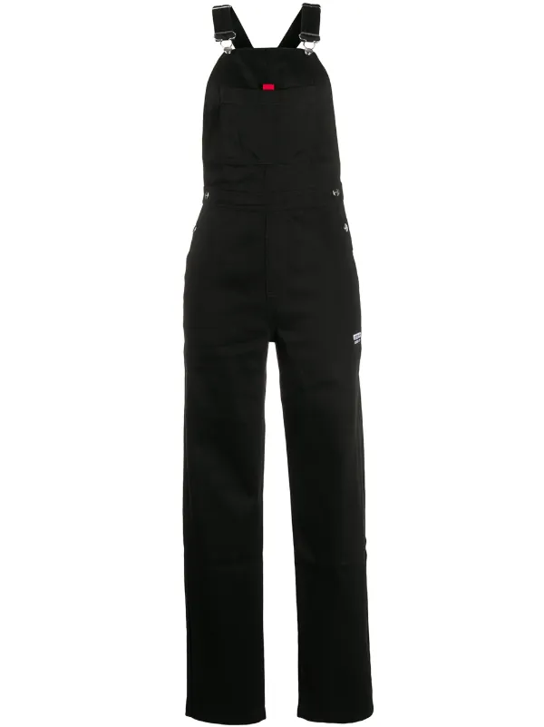 black straight leg dungarees