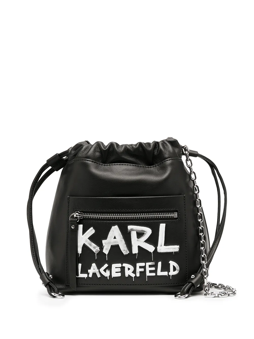 Karl lagerfeld logo print best sale bucket bag