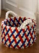 Hay Bead wool basket