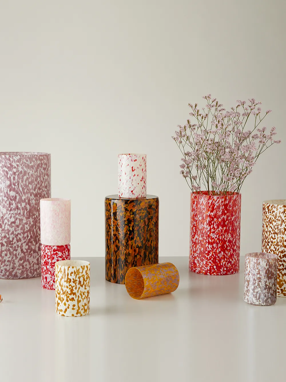  Stories Of Italy 'macchia' Vase, 20cm   Rot 