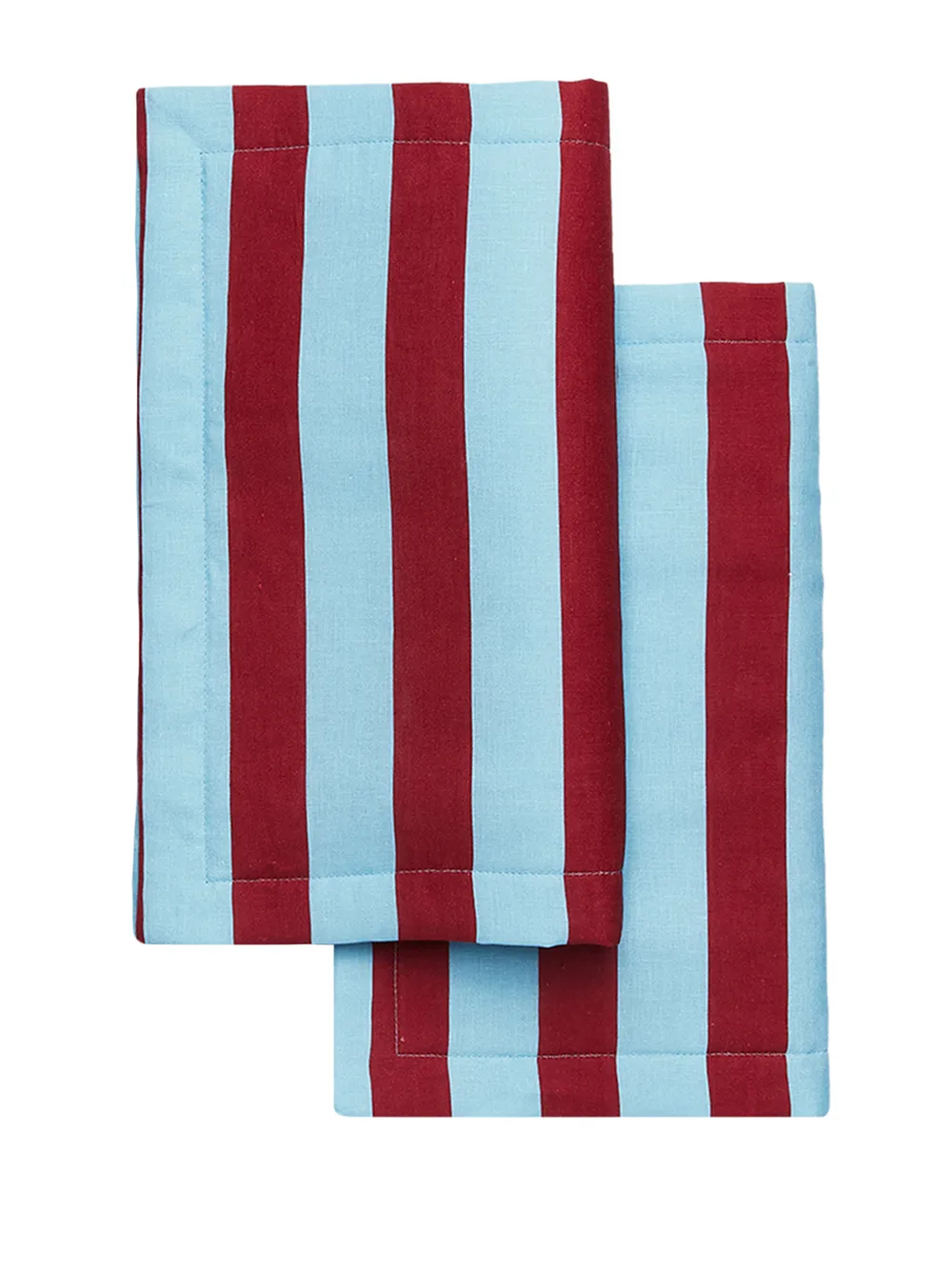  La Doublej Stripe-print Tablemats (set Of 2) - Red 