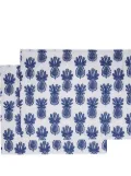 La DoubleJ pineapple-print tablemats (set of 2) - Blue