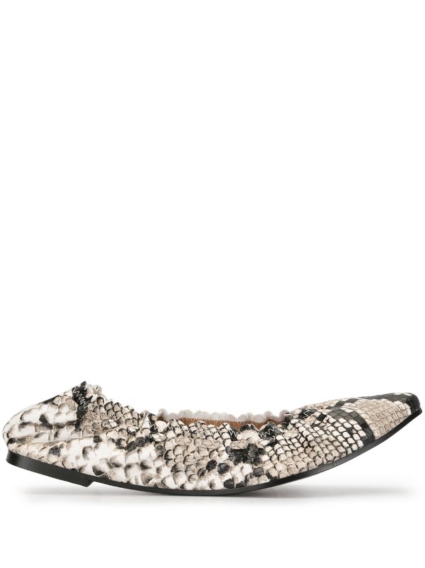 snake pattern shoes