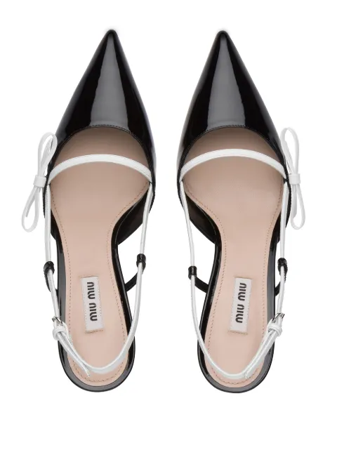 miu miu slingback ballerina pumps