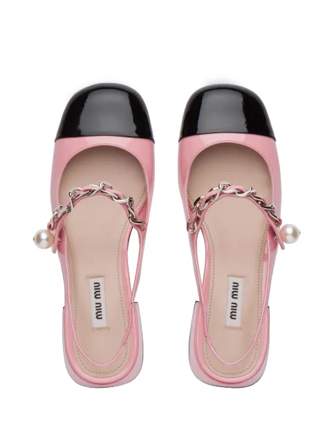 miu miu slingback ballerina pumps