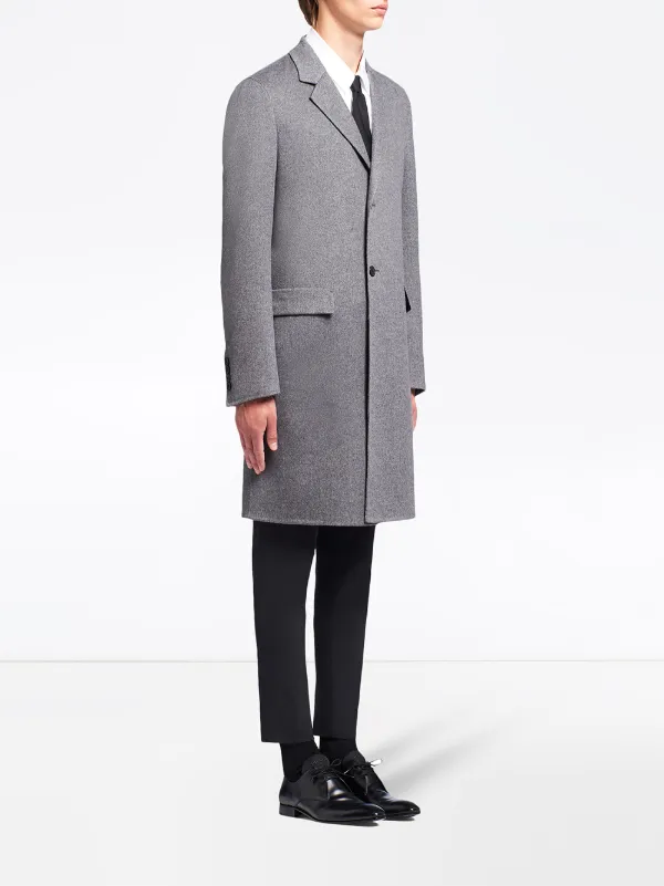 Prada single-breasted cashmere coat 