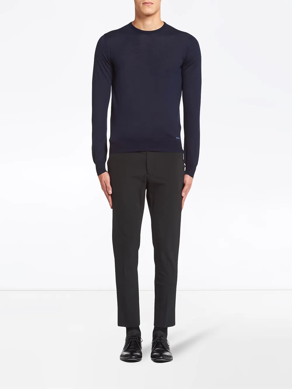 Prada Trui met ronde hals - Blauw